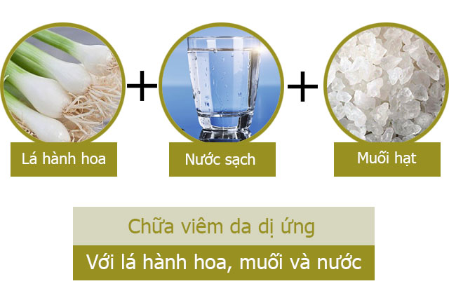 Điều trị bệnh viêm da dị ứng bằng hành hoa