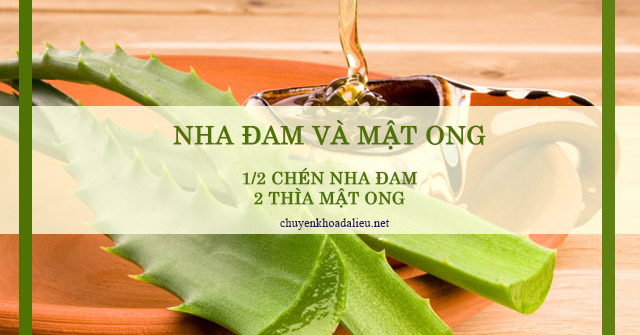 cách trị mụn đầu đen băng nha đam và mật ong