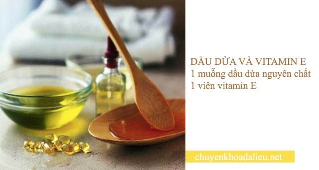 trị nám tàn nhang bằng dầu dừa và vitamin e