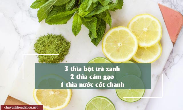 cách trị nám da bằng mặt nạ bột trà xanh và nước cốt chanh