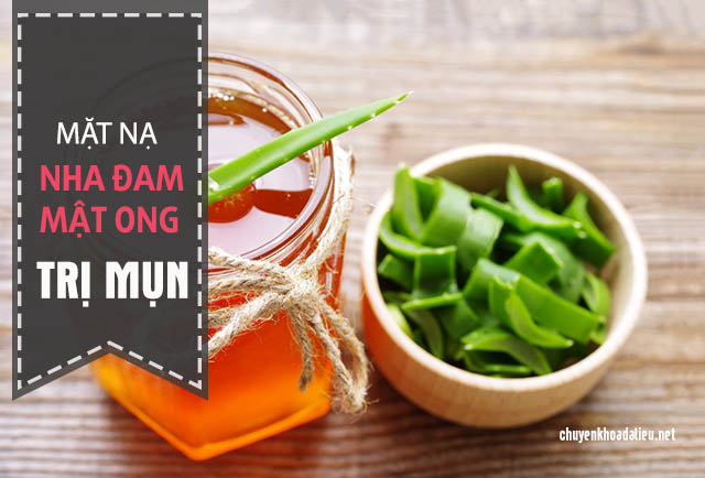 Nha đam mật ong trị mụn 1