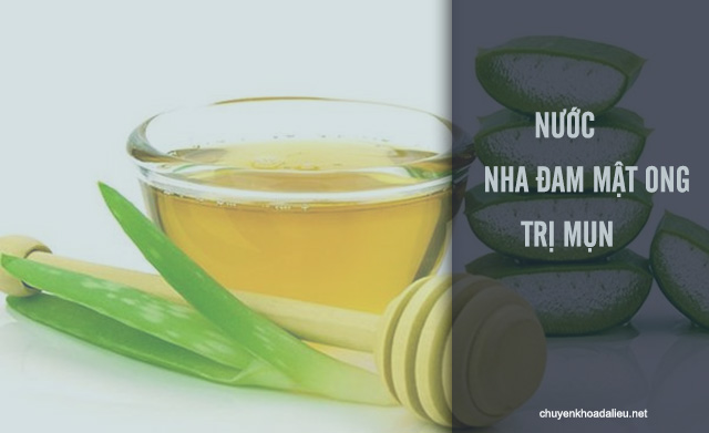 Nha đam mật ong trị mụn2