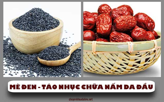 mè đe, táo nhục trị nấm da đầu