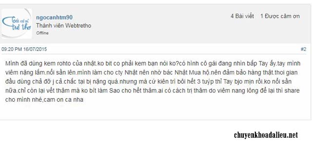 Đánh giá kem trị viêm lỗ chân lông Rohto