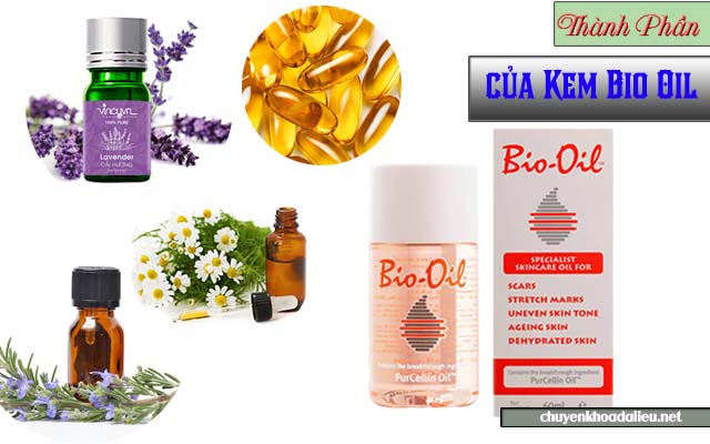 Thành phần chính của kem trị rạn da Bio Oil