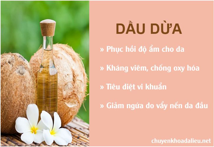 Dầu dừa trị vẩy nến da đầu