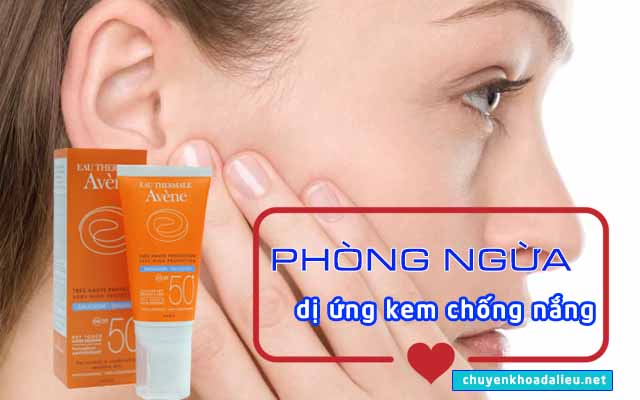 phòng ngừa dị ứng kem chống nắng