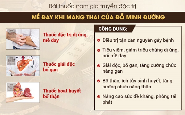 Bài thuốc nam trị mề đay khi mang thai của Đỗ Minh Đường