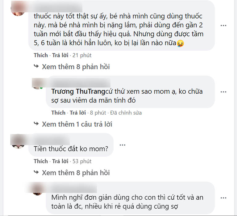 Phản hồi của bệnh nhân trên Facebook