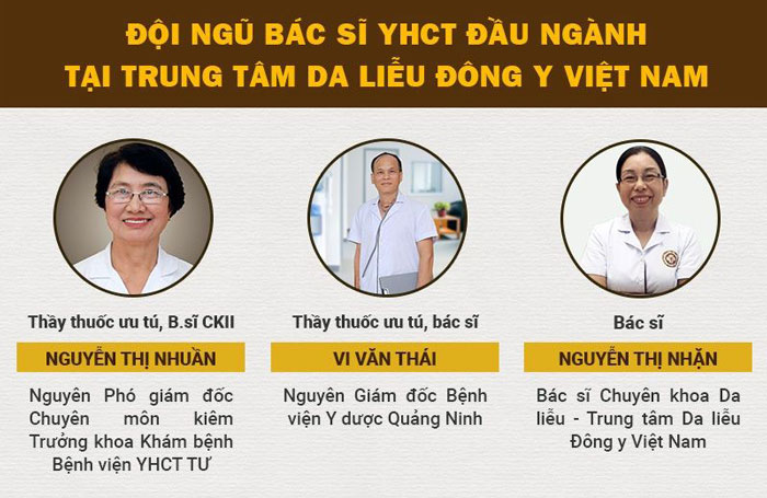 Đội ngũ bác sĩ tại Trung tâm Da liễu Đông y Việt Nam