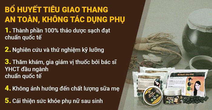 Bổ huyết Tiêu giao thang an toàn, không tác dụng phụ