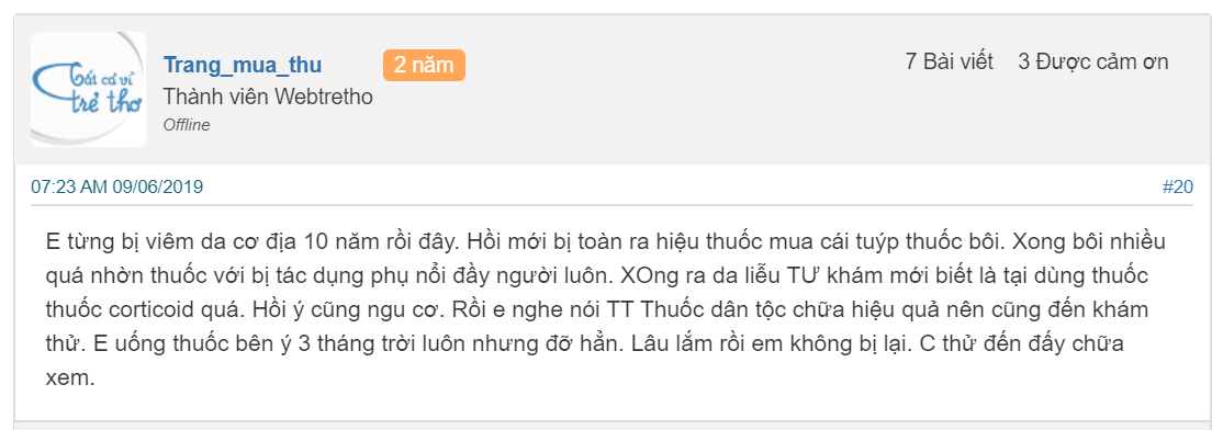 Thành viên Trang_mua_thu phản hồi về Thanh bì dưỡng can thang