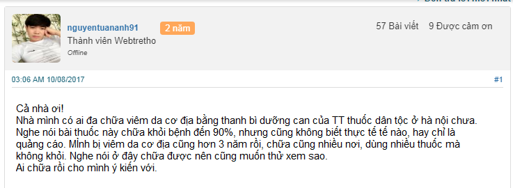 Băn khoăn của thành viên trên diễn đàn webtretho