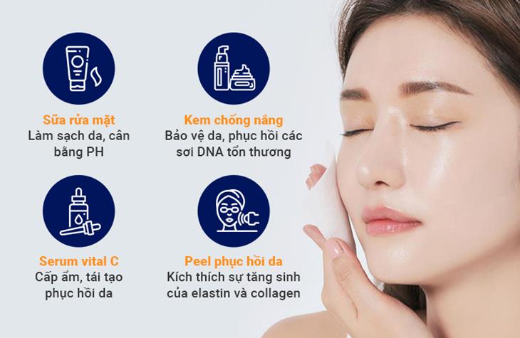 Các sản phẩm bôi trong bộ kit 