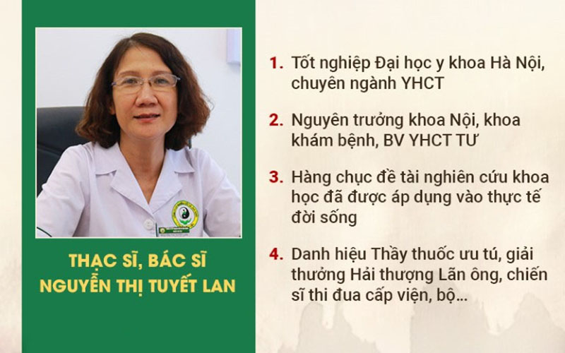 Bác sĩ Nguyễn Thị Tuyết Lan - Chuyên gia đầu ngành Y học cổ truyền