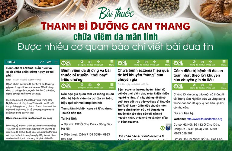 Báo chí đánh giá cao hiệu quả xử lý bệnh chàm của bài thuốc