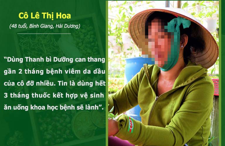 Cô Hoa trải lòng về quá trình điều trị với bài thuốc Thanh bì Dưỡng can thang